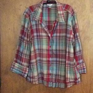 🍄 Christopher Banks Plaid Blouse
